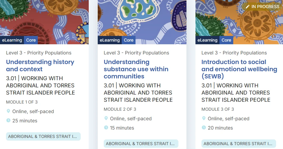 New Insight e-earning modules! Working with Aboriginal and Torres Strait Islander People