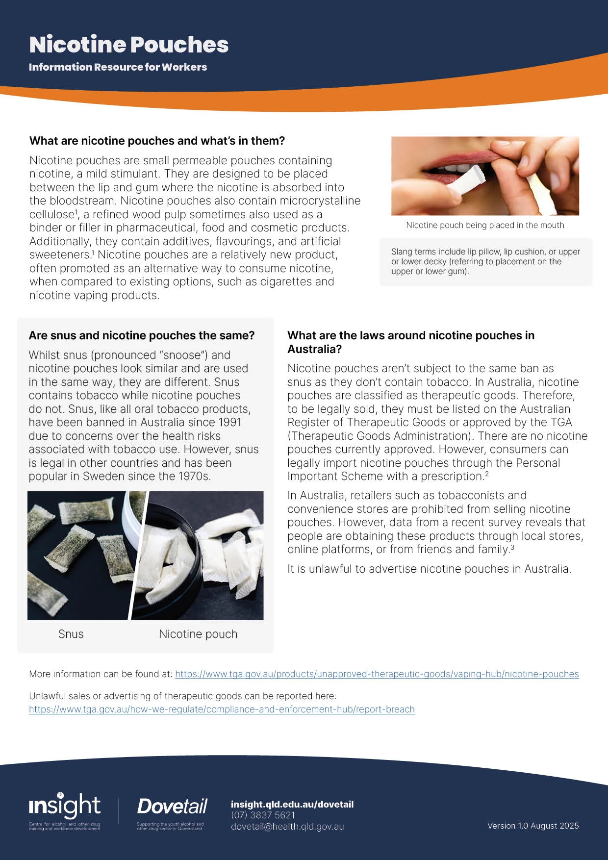 Nicotine Pouches - Information resource for workers