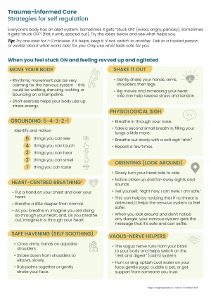 Strategies for self regulation