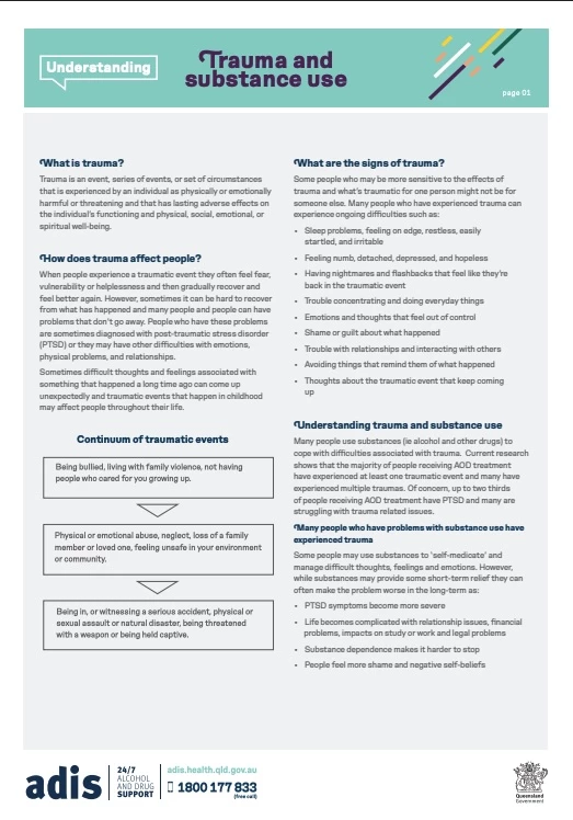 Understanding Trauma and Substance Use
