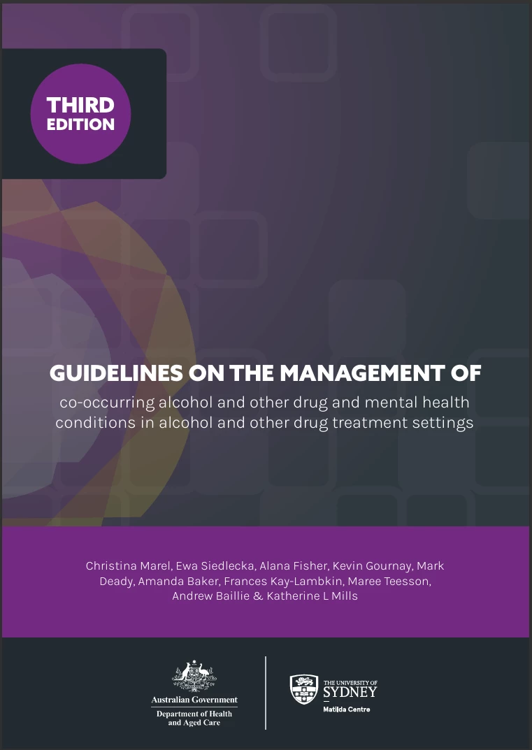 Guidelines in the management of co-occurring AOD and mental health conditions in AOD settings