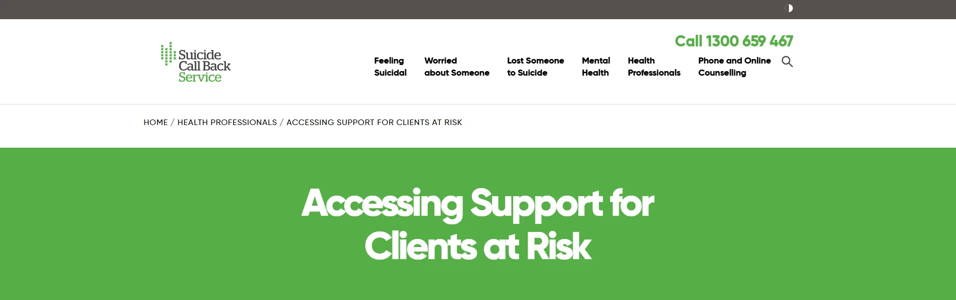 Accessing support for clients at risk