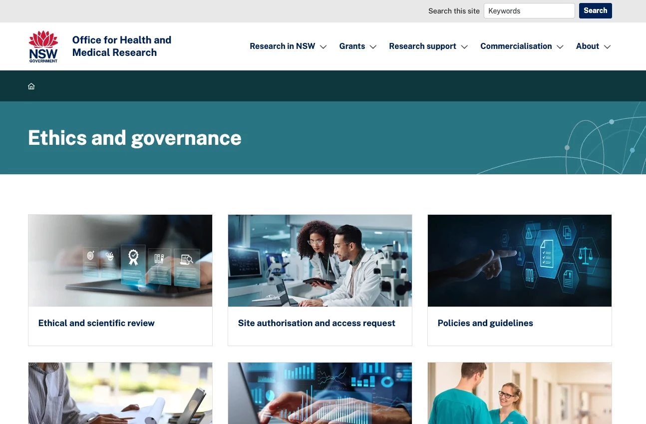 Ethics and governance for research and evaluation