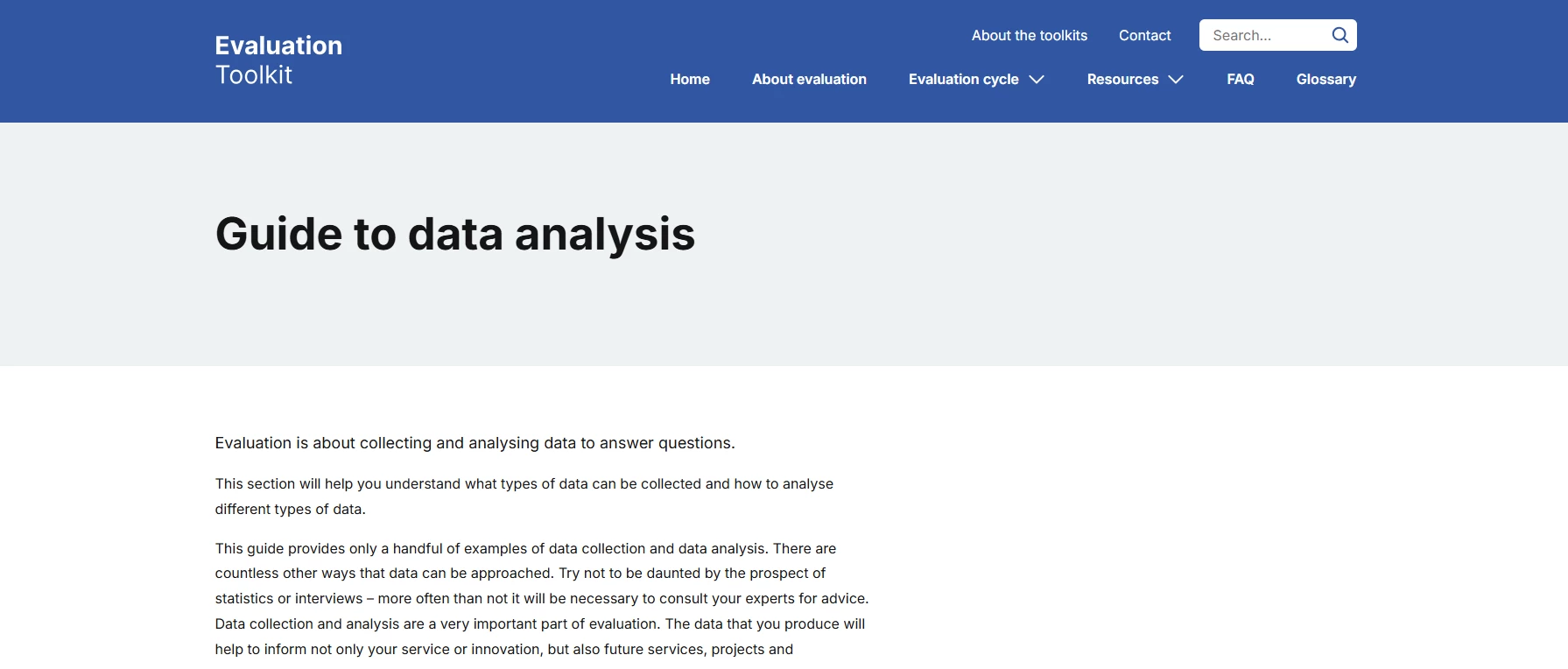 Guide to data analysis