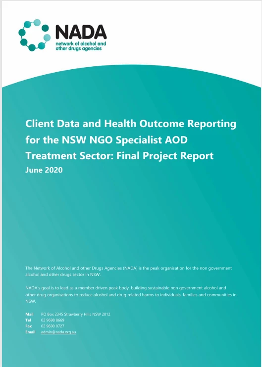 Client Data and Health Outcome Reporting for the NSW NGO AOD Sector (2020)